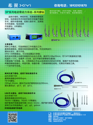 SP系列电动骨动力系统--系列磨钻